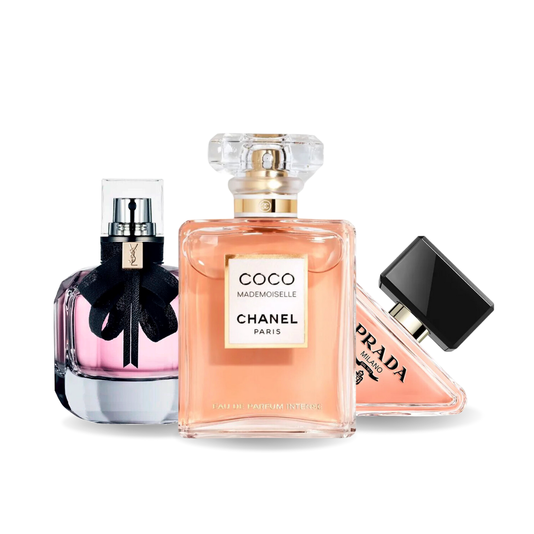 Pachet promoțional 3 parfumuri Prada PARADOXE, COCO MADEMOISELLE și MON PARIS 100ml