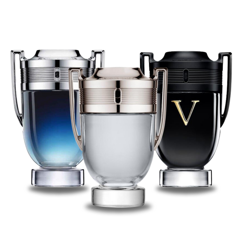 Pachet promoțional 3 parfumuri Paco Rabanne INVICTUS LEGEND, Paco Rabanne INVICTUS și Paco Rabanne INVICTUS VICTORY 100ml